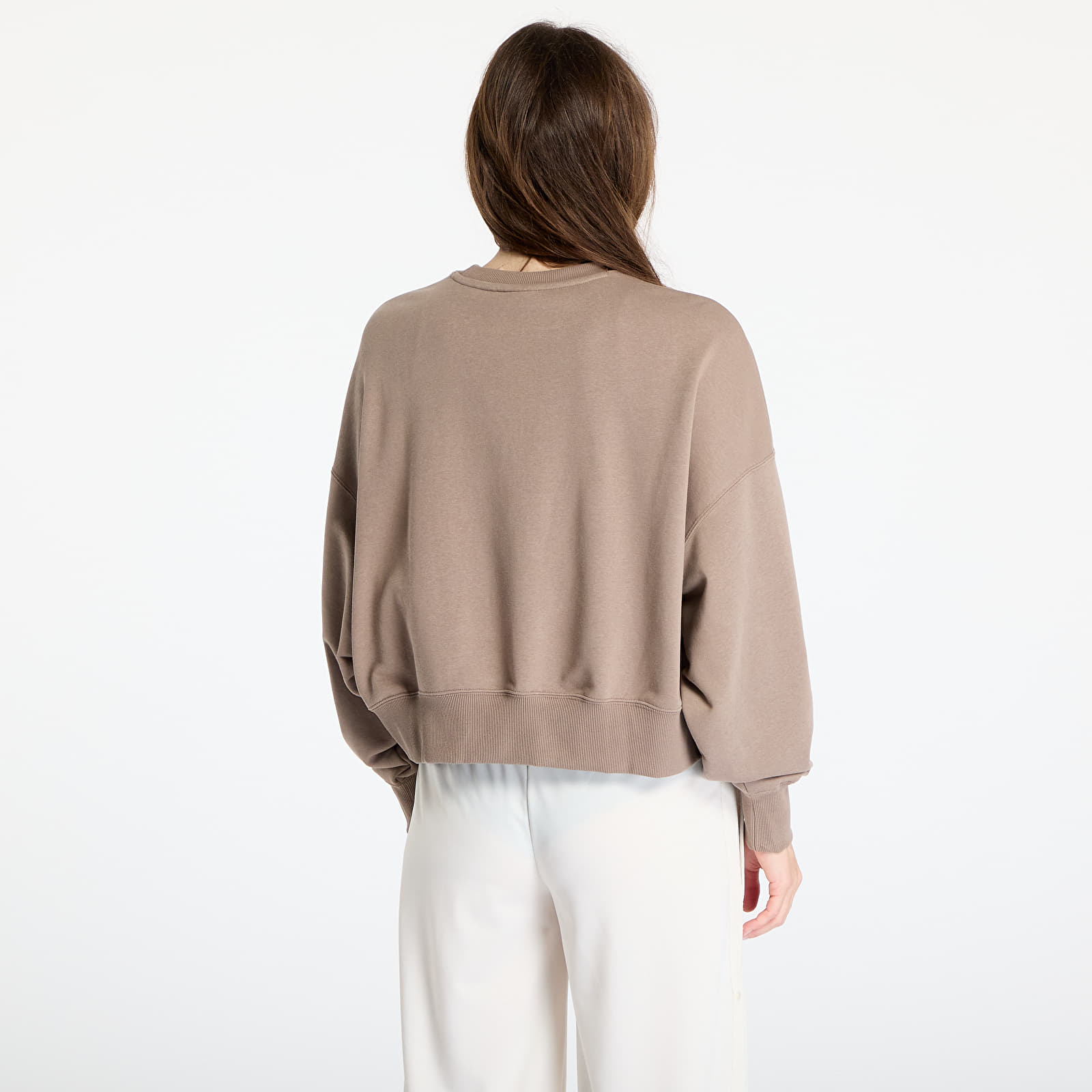 Dámské mikiny Puma Wardrobe Essentials Over-Oversized Crew TR Totally Taupe