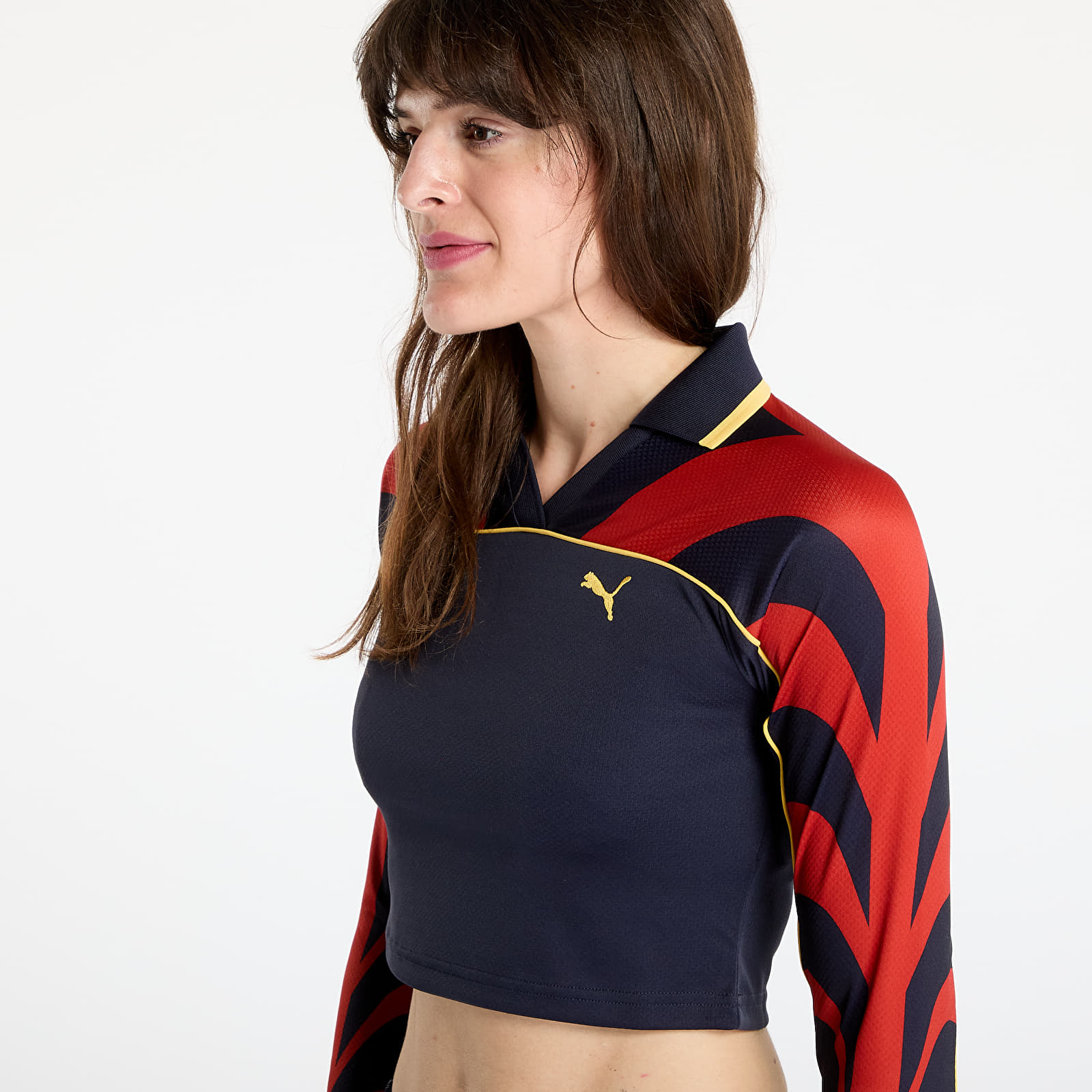 Women's jerseys Puma Road To Unity Football Jersey Baby Tee New Navy