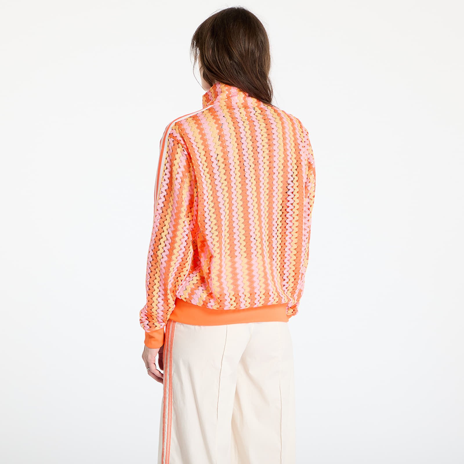 Hoodies and sweatshirts  adidas Originals Summer Glow Firebird Track Top Semi Lucid Fuchsia/ Hazy Orange/ Semi Solar Orange