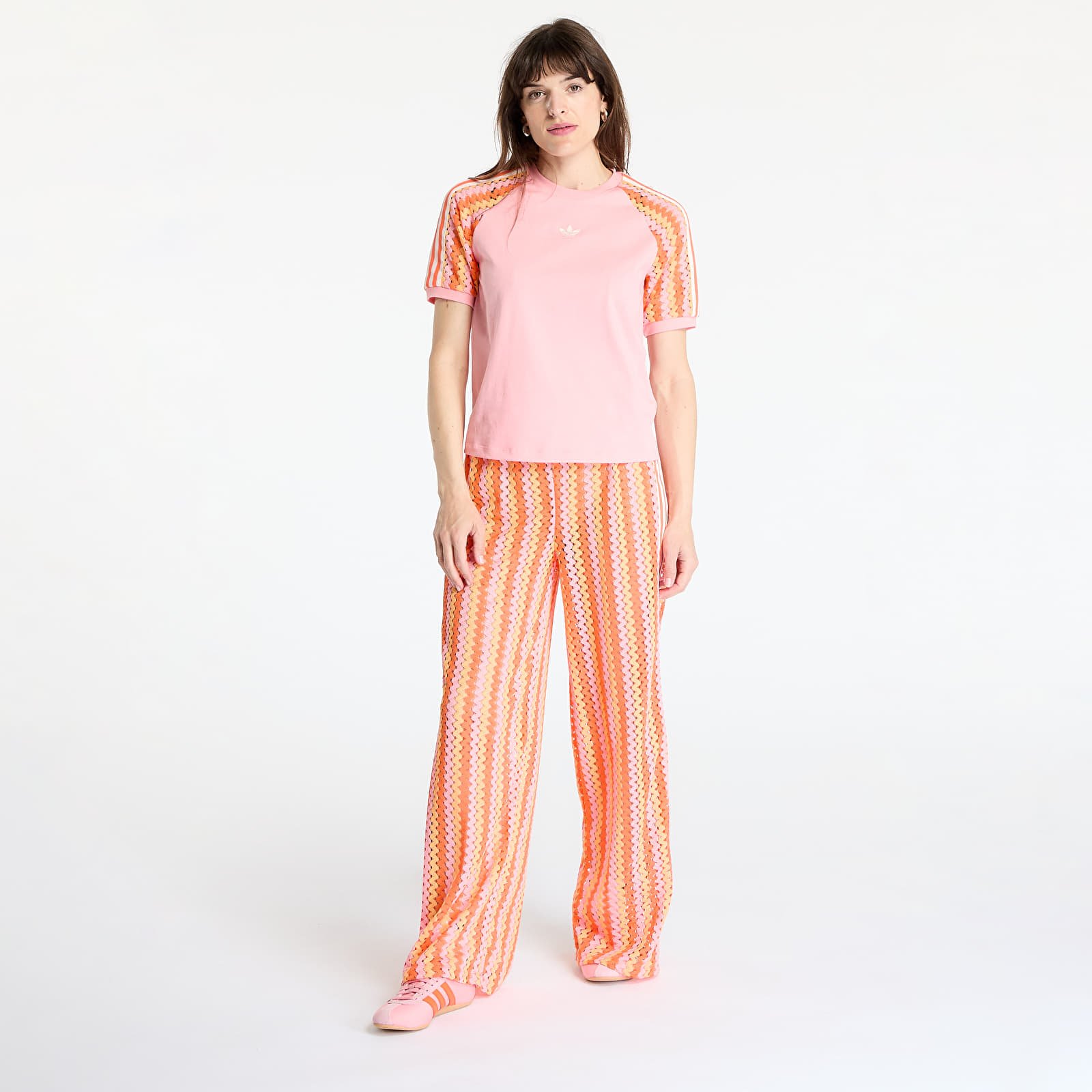 Pants and jeans adidas Originals Summer Glow Firebird Track Pant Semi Lucid Fuchsia/ Hazy Orange/ Semi Solar Orange