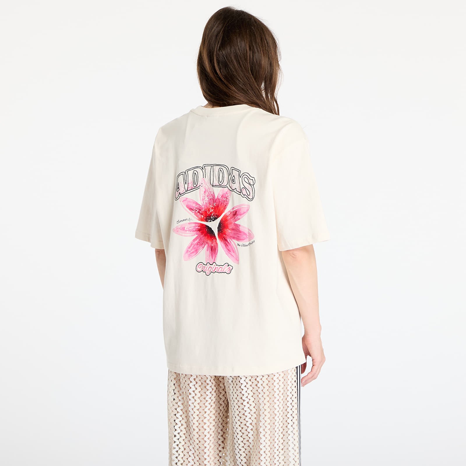 T-krekli adidas Originals Summer Glow Graphic Tee Wonder White