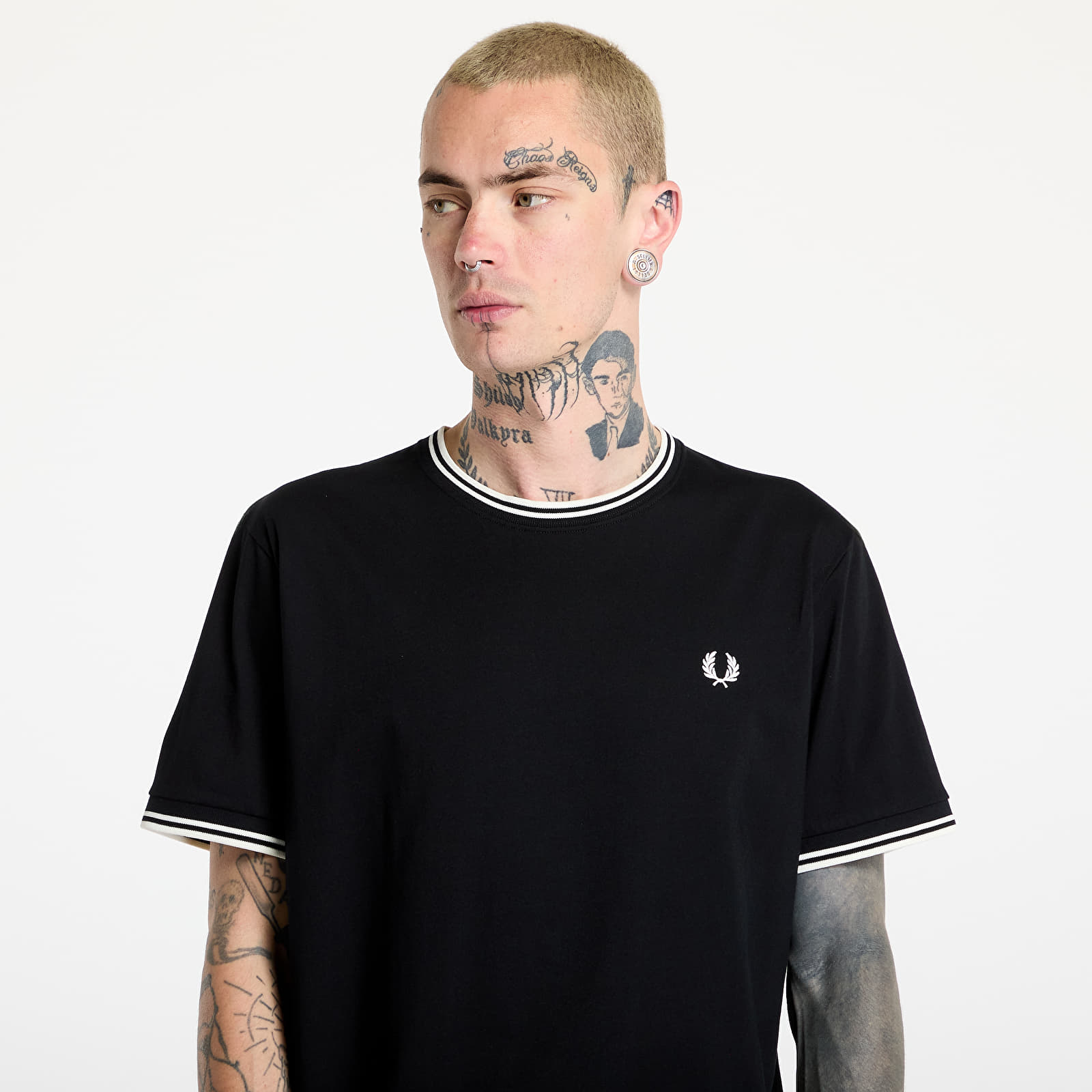 Men's T-shirts FRED PERRY Twin Tipped T-Shirt Black
