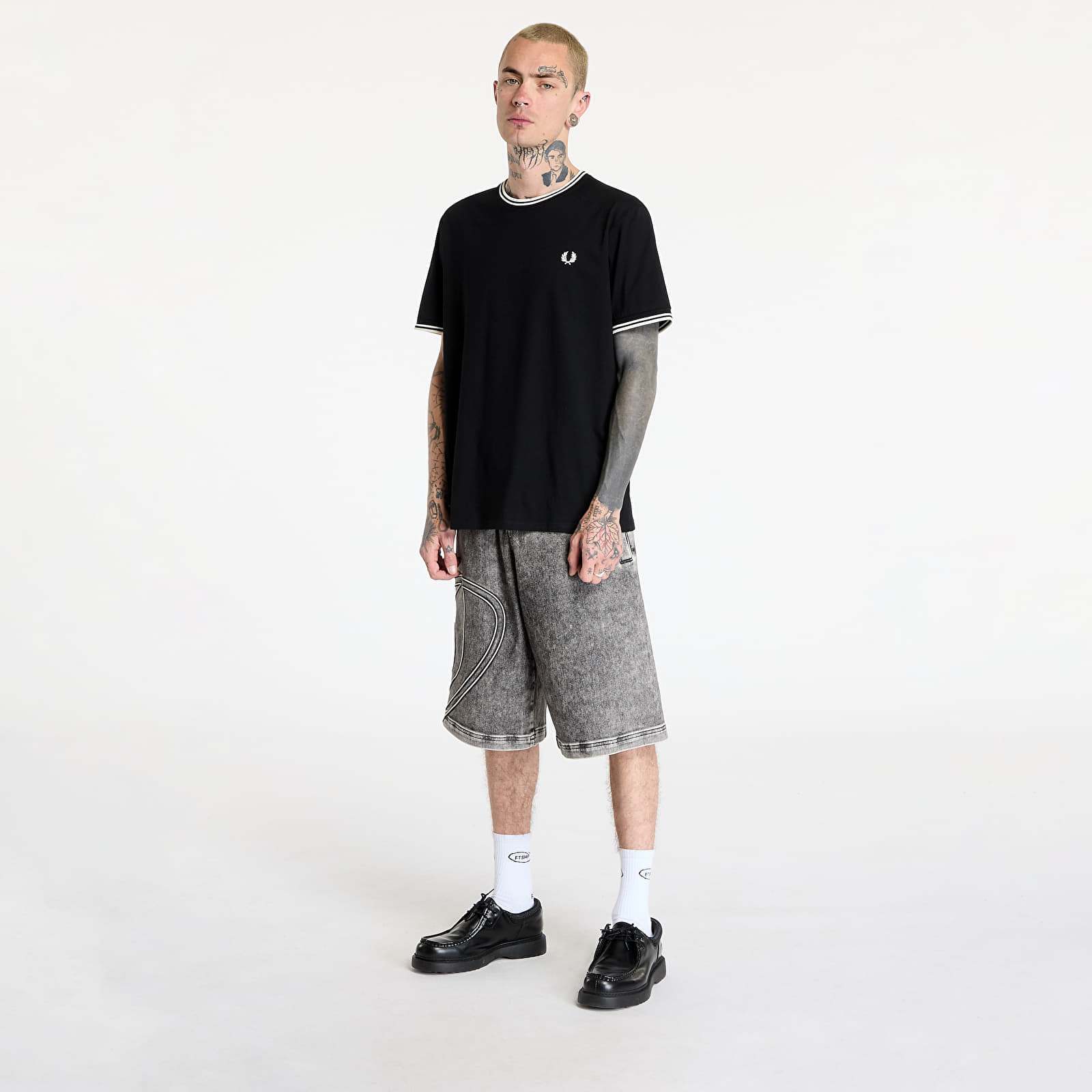 Men's T-shirts FRED PERRY Twin Tipped T-Shirt Black