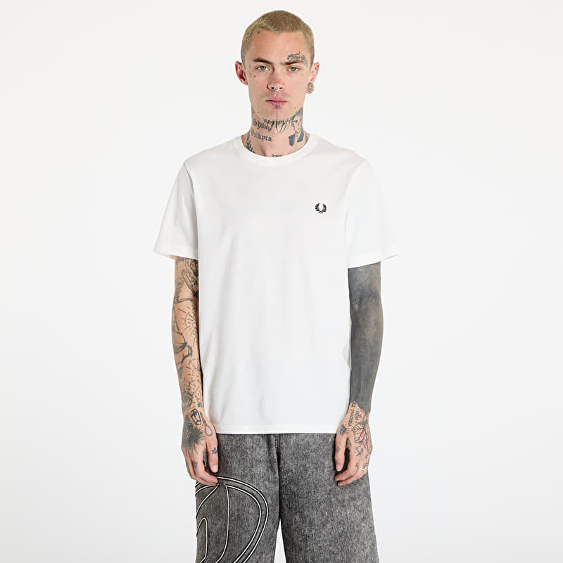 FRED PERRY Crew Neck Tee Snow White