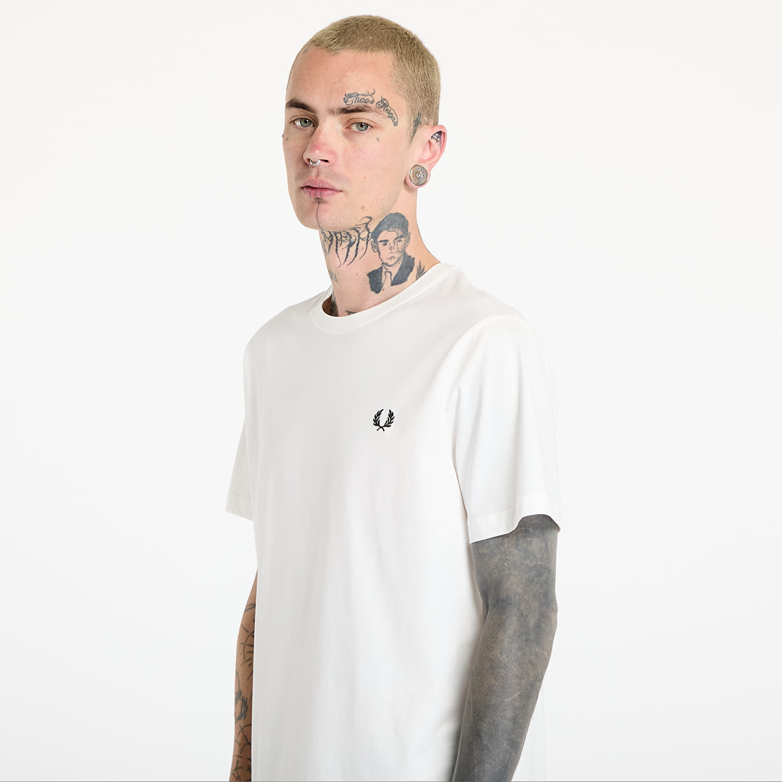 T-shirts FRED PERRY Crew Neck Tee Snow White
