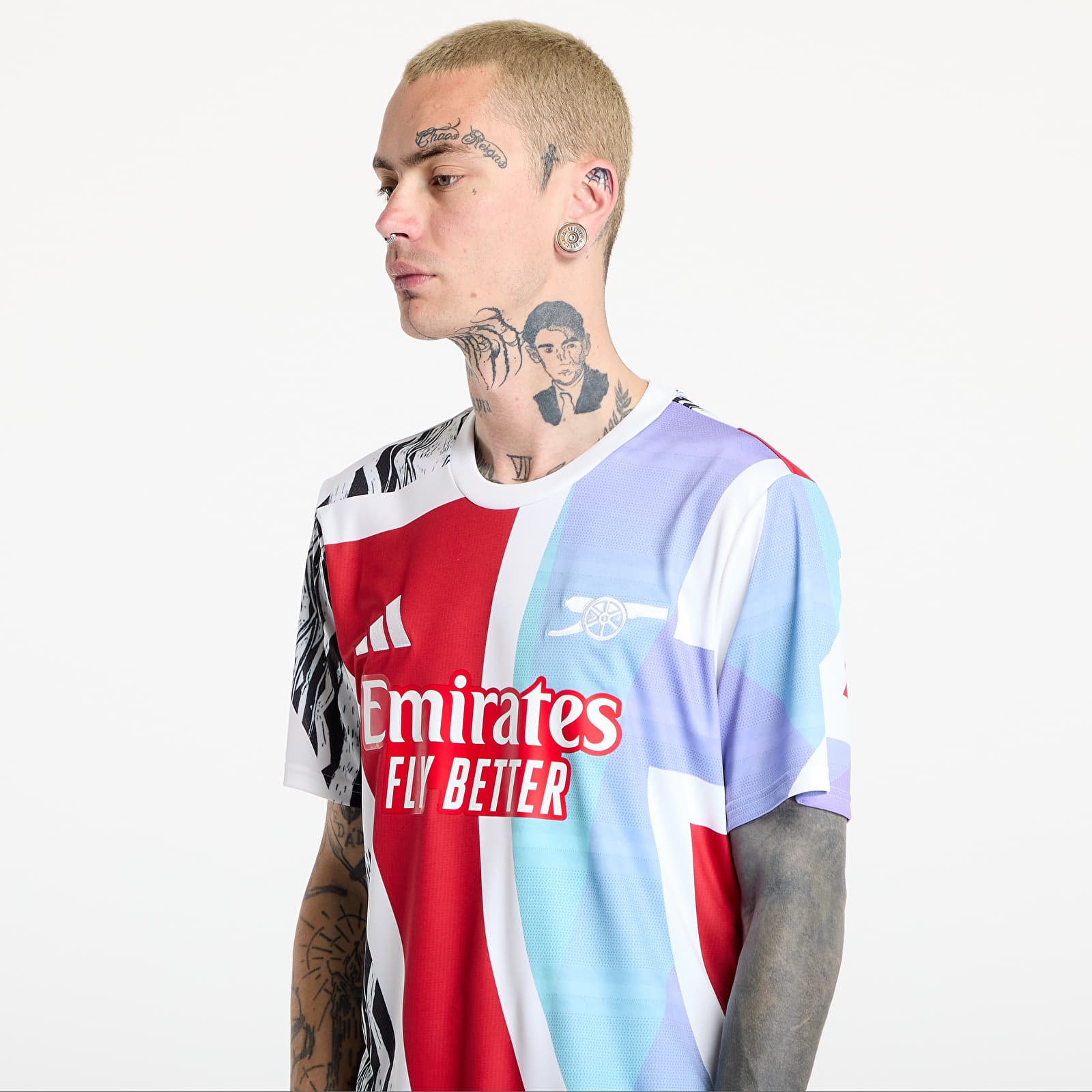 Trikots adidas Arsenal Fc 24/25 Pre-Match Jersey Better Scarlet/ White/ Black/ Clear Aqua