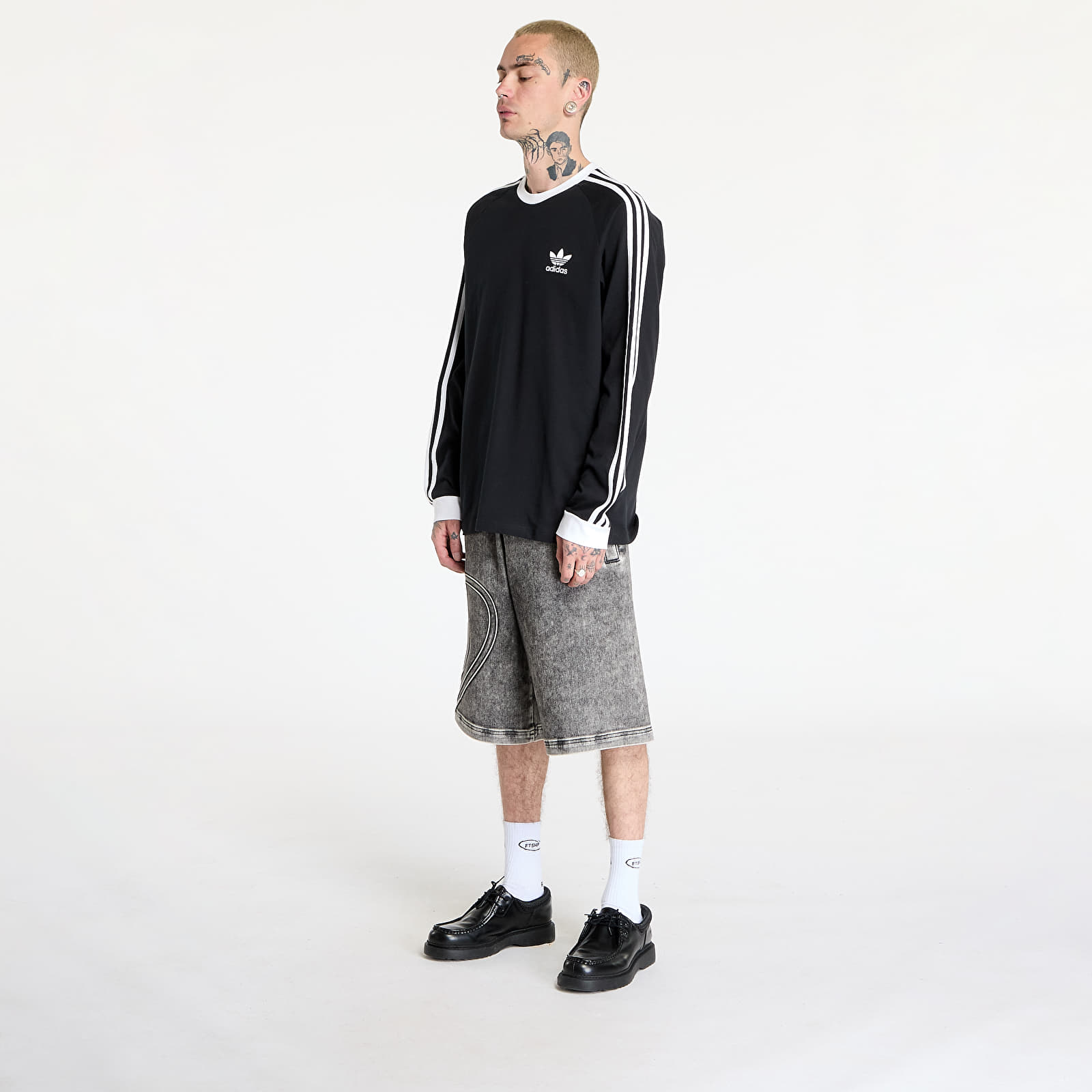 Тениски adidas Adicolor Classics 3-stripes Long Sleeve T-Shirt Black