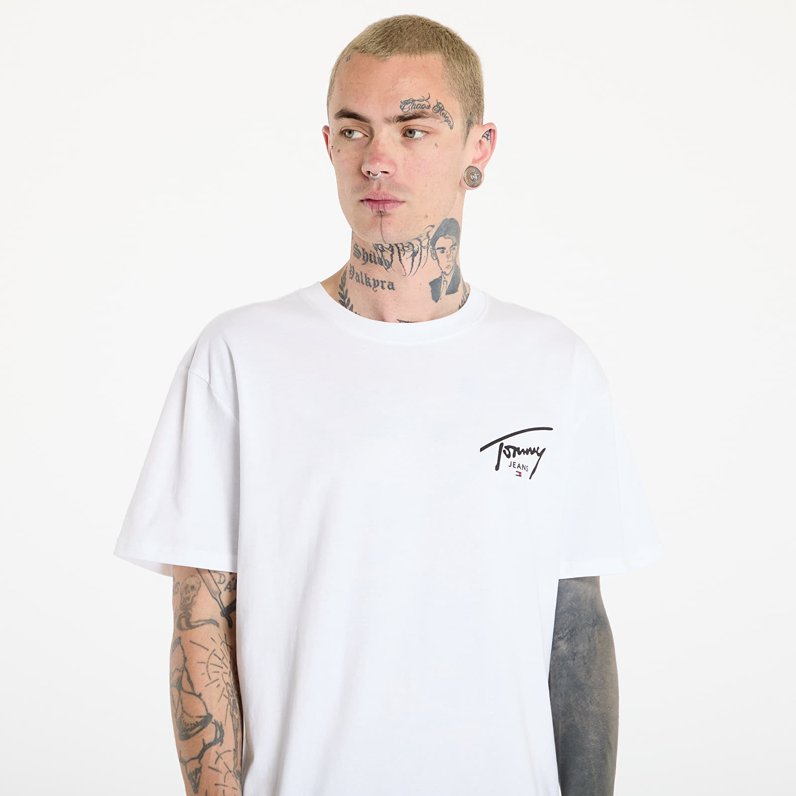 T-shirts Tommy Jeans Regular Signature Print Tee White