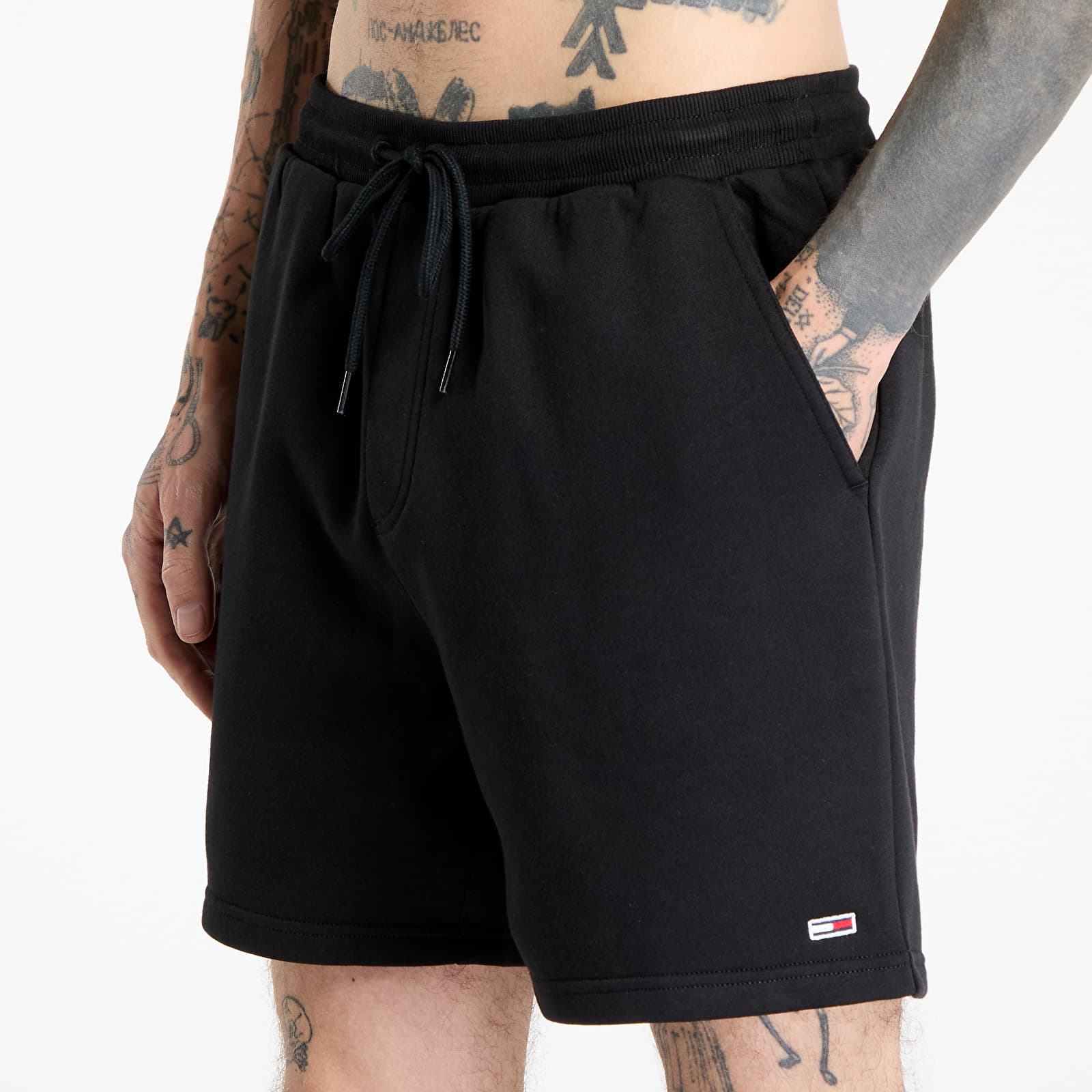 Men's shorts Tommy Jeans S Flag Beach Short Black