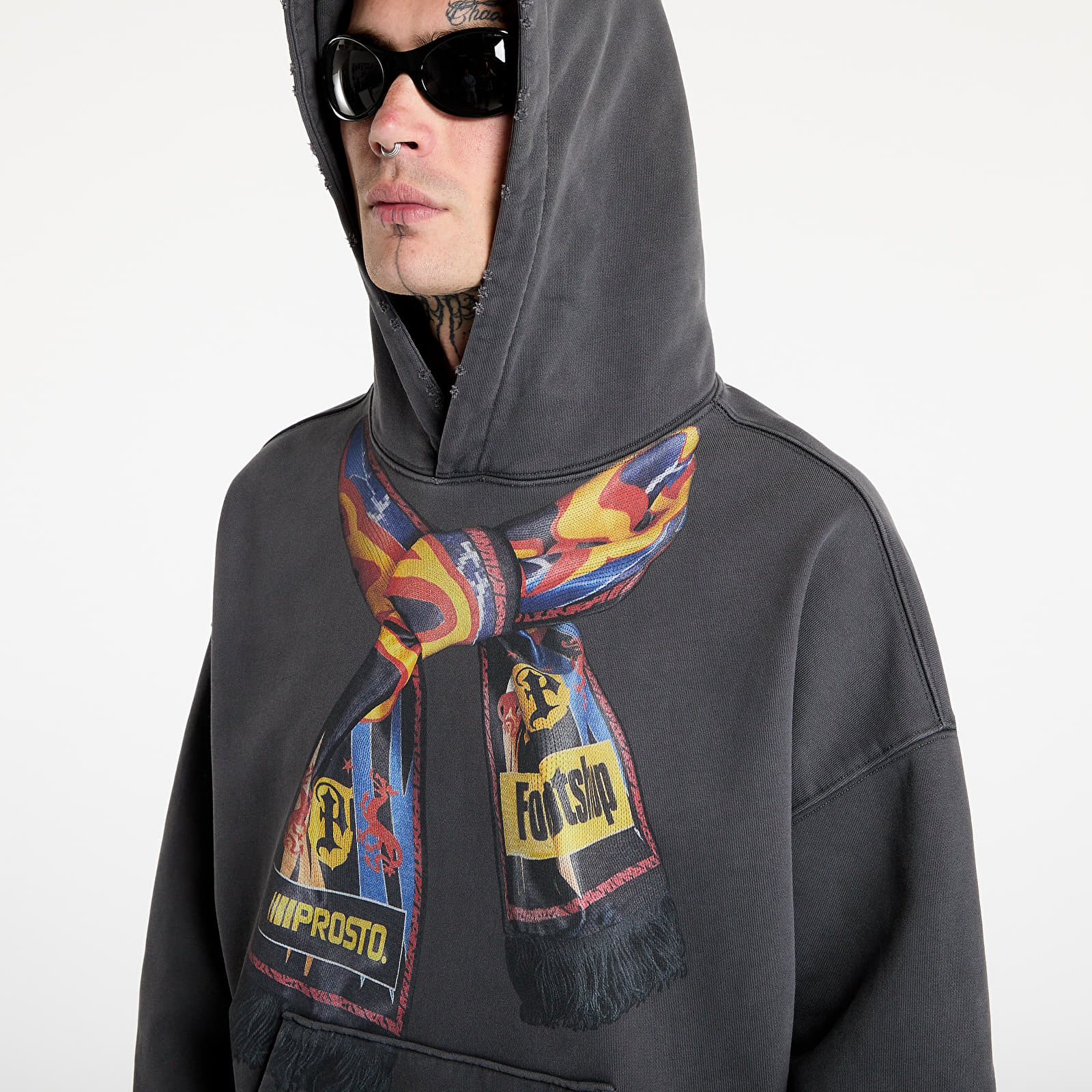 Mikiny FTSHP x PROSTO Hoodie UNISEX Graphite