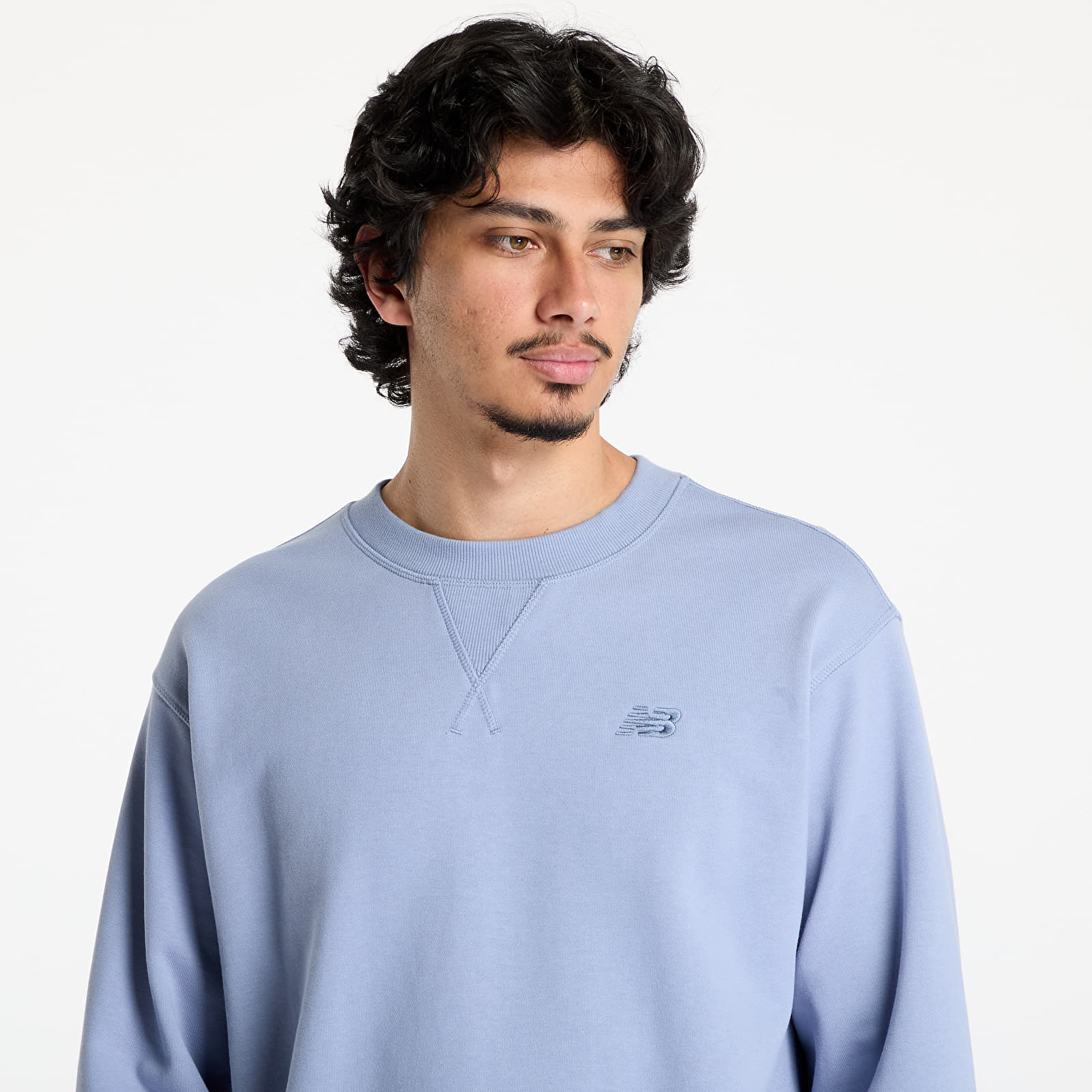 Mikiny New Balance Athletics French Terry Crew Dusk Shower