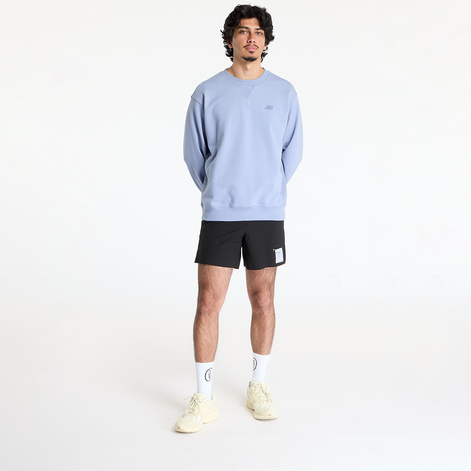 Mikiny New Balance Athletics French Terry Crew Dusk Shower