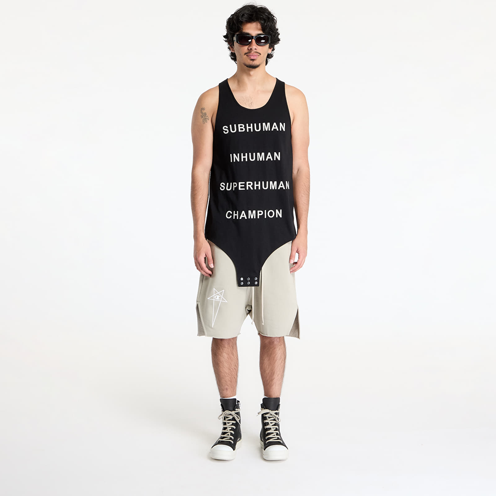 Koszulki bez rękawów Rick Owens DRKSHDW x Champion Basketball Tank Black