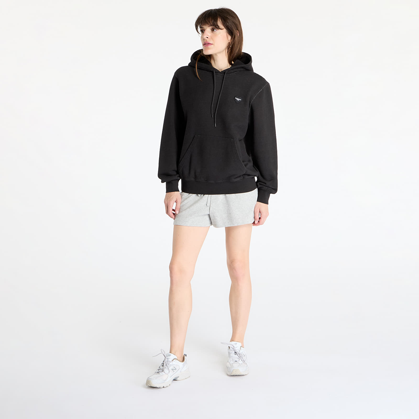 Férfi kapucnis pulcsik Carhartt WIP Hooded Ingo Sweat UNISEX Black Garment Dyed