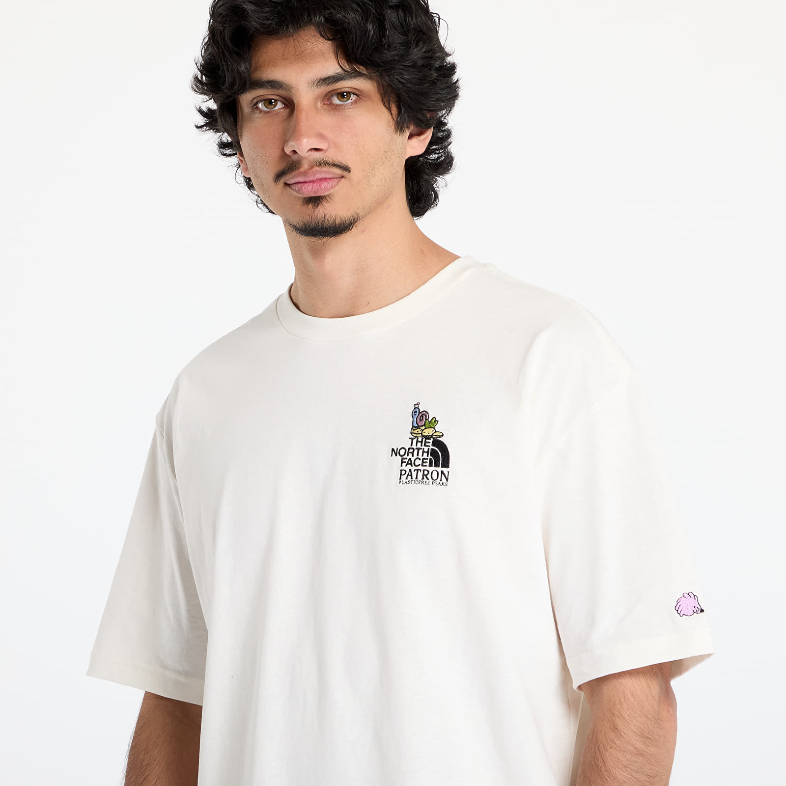 Men's T-shirts The North Face UNISEX Ss Clean Trails Oversized Tee White Dune