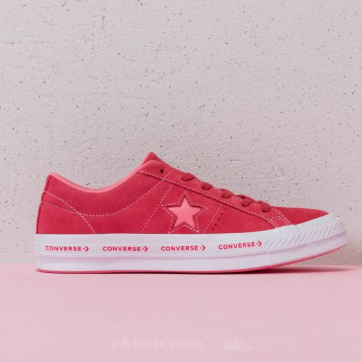 Pink converse one star mens sales