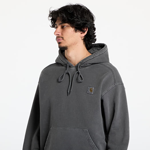 Mikiny Carhartt WIP Hooded Nelson Sweat UNISEX Graphite Garment