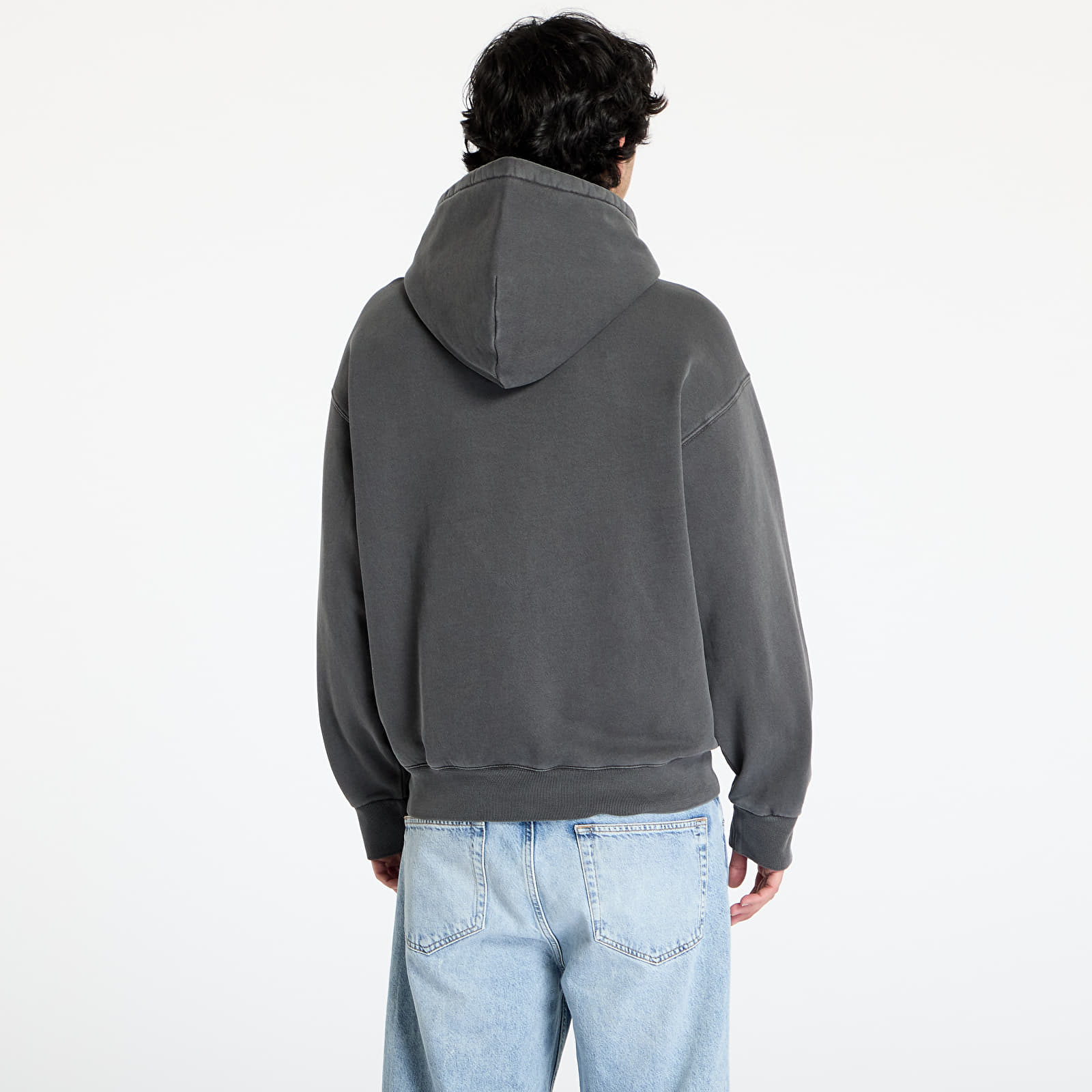 Pánské mikiny Carhartt WIP Hooded Nelson Sweat UNISEX Graphite Garment Dyed