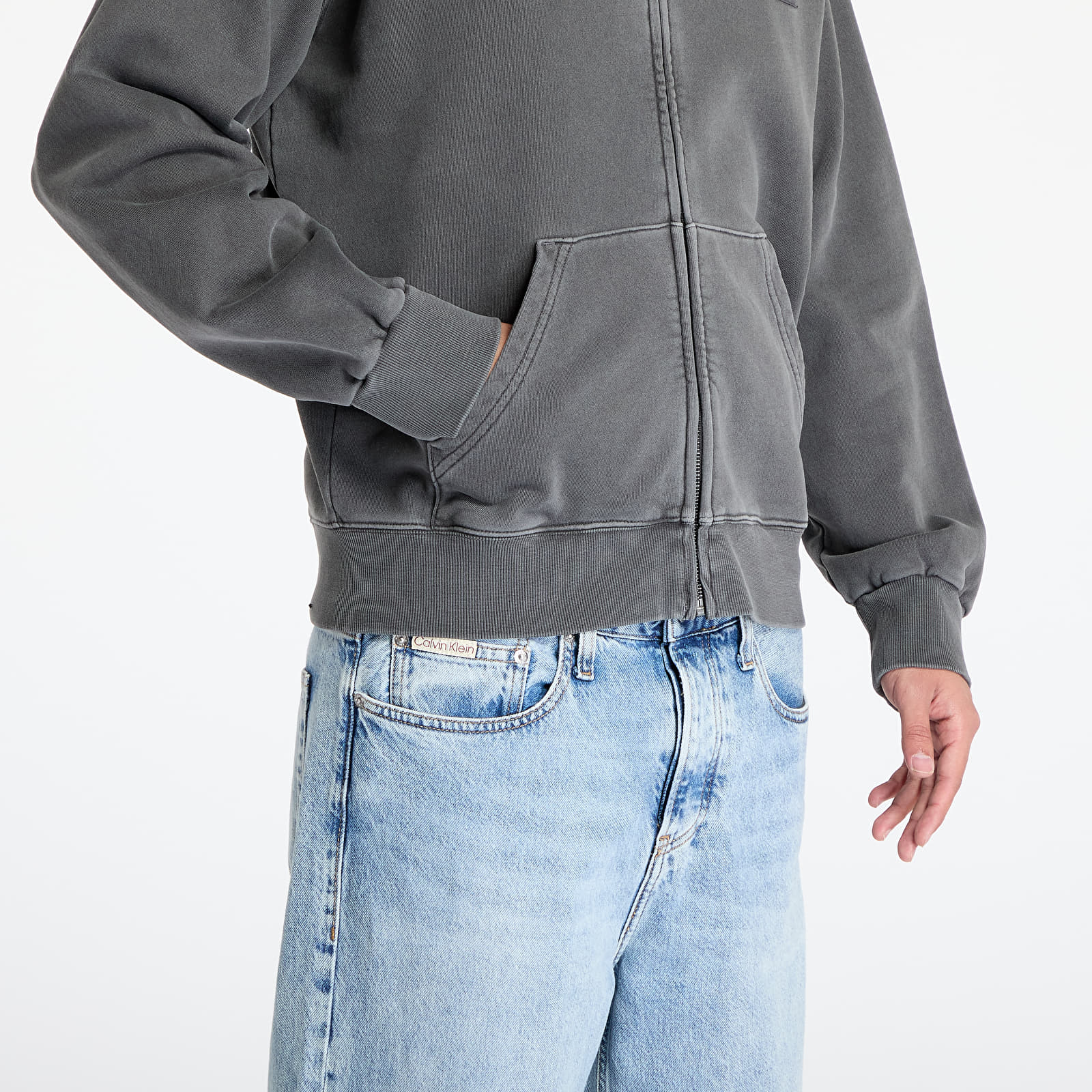 Men's jackets Carhartt WIP Hooded Nelson Jacket UNISEX Graphite Garment Dyed