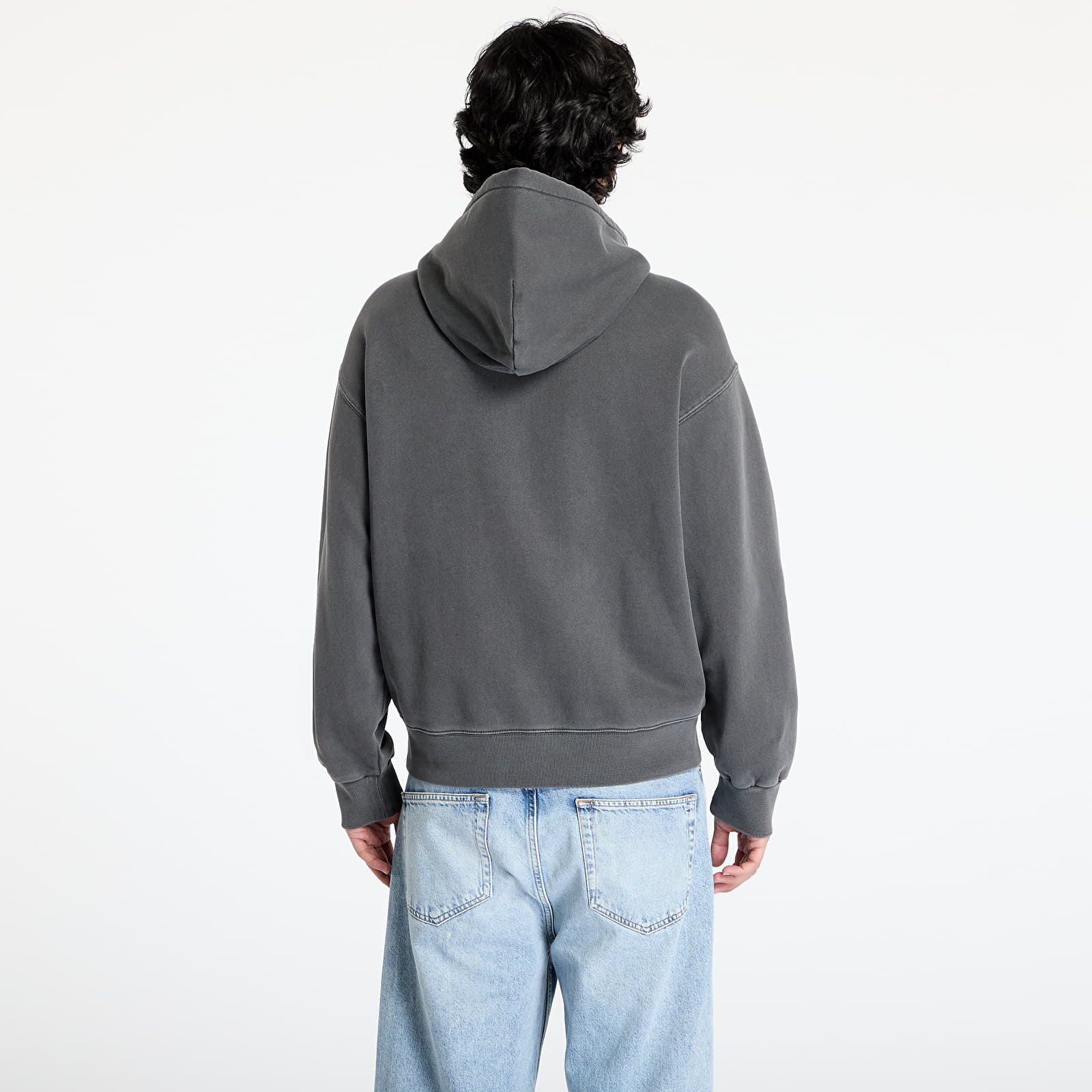 Men's jackets Carhartt WIP Hooded Nelson Jacket UNISEX Graphite Garment Dyed