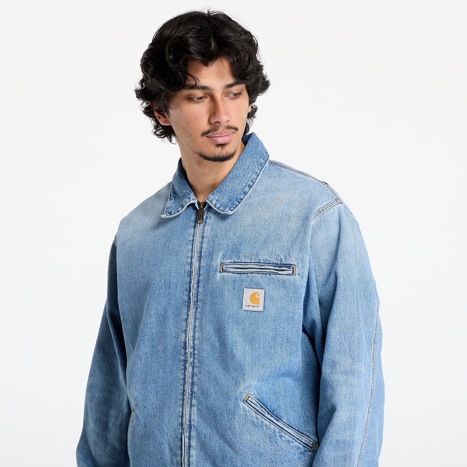 Vestes pour hommes Carhartt WIP OG Detroit Jacket UNISEX Blue Burst Washed