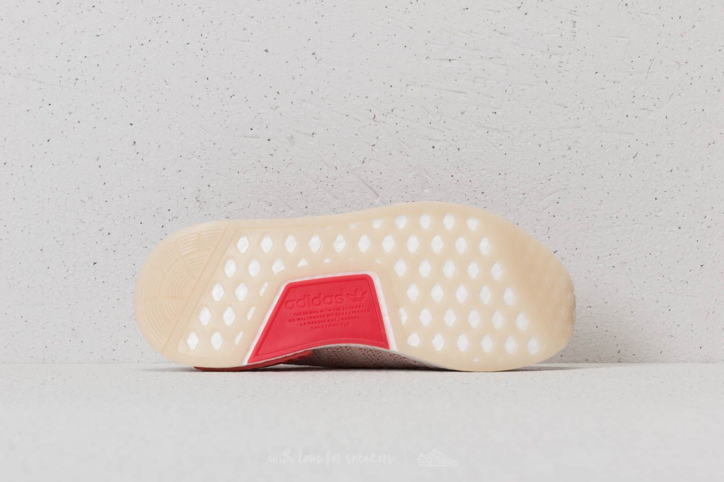 Adidas nmd r1 prime knit trainers linen crystal white best sale