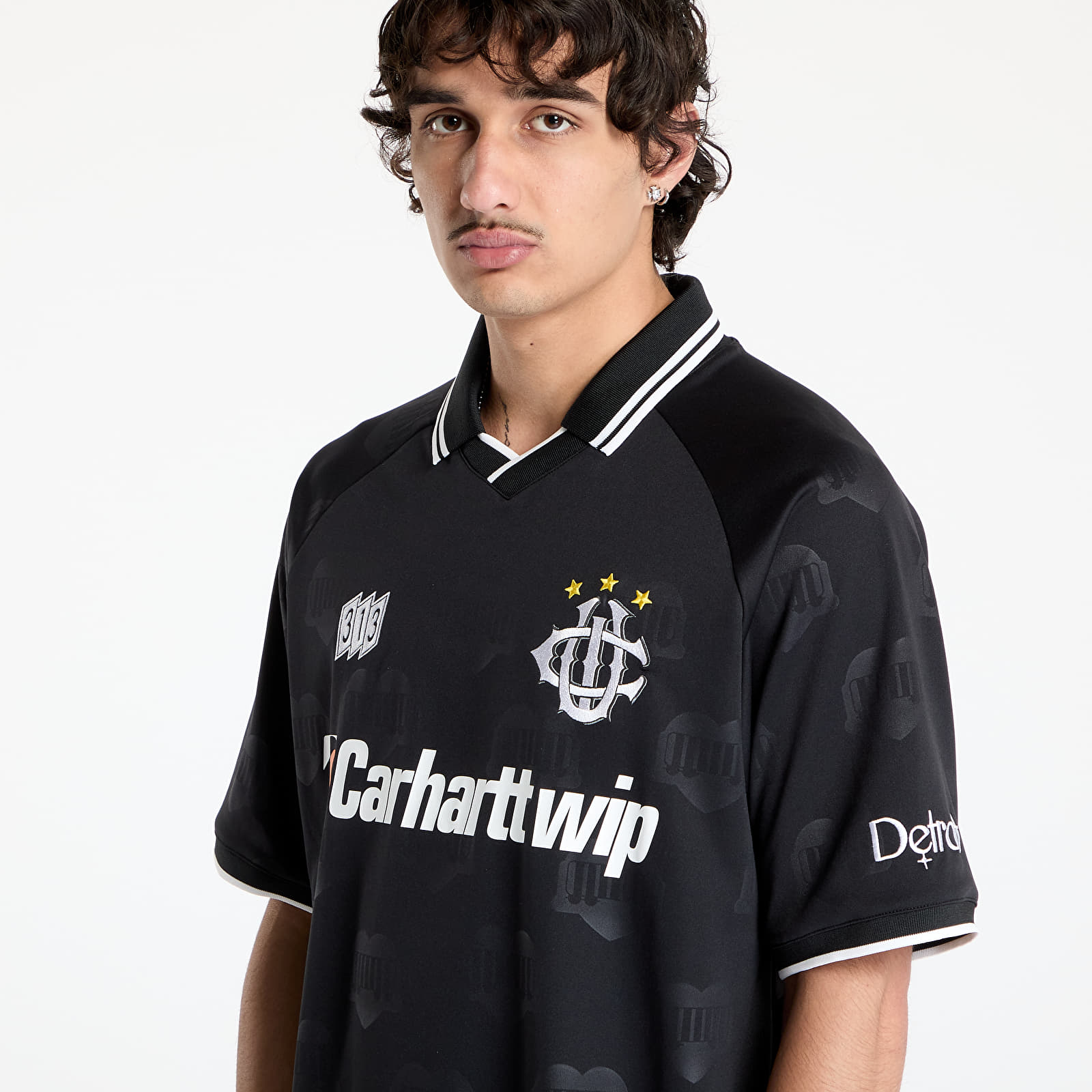 Trøjer Carhartt WIP S/S Harttâ Football T-Shirt UNISEX Heart Train Jacquard/ Black