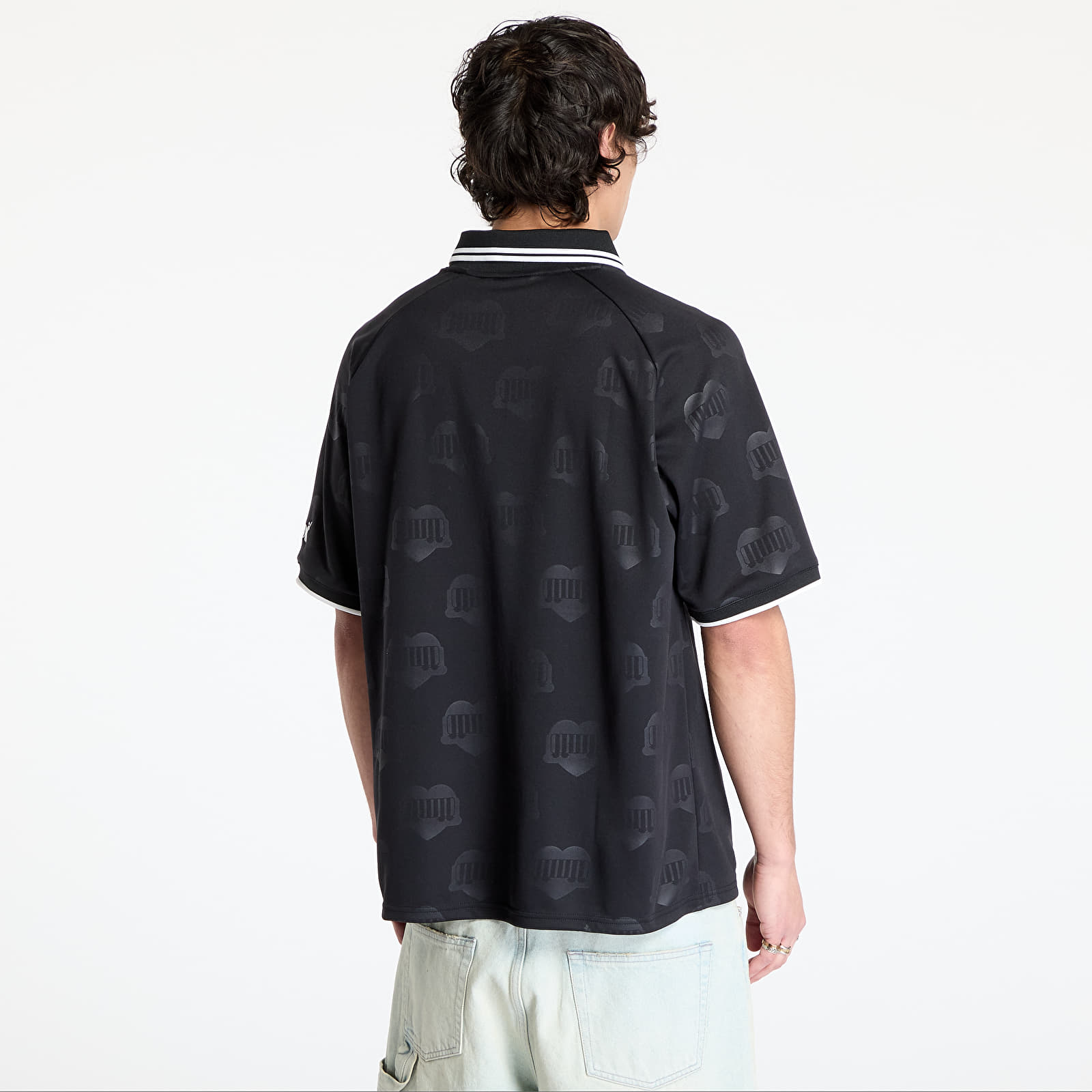 Trøjer Carhartt WIP S/S Harttâ Football T-Shirt UNISEX Heart Train Jacquard/ Black