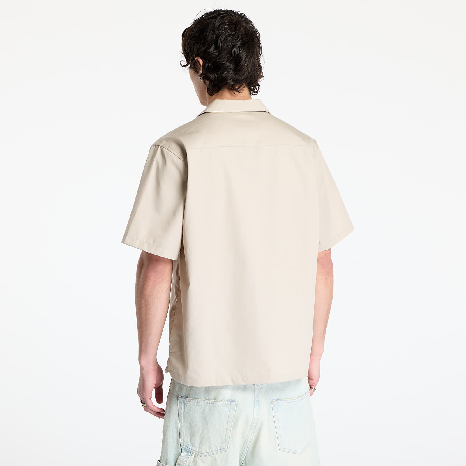 Košele Carhartt WIP S/S Delray Shirt UNISEX Fleur de Sel/ White
