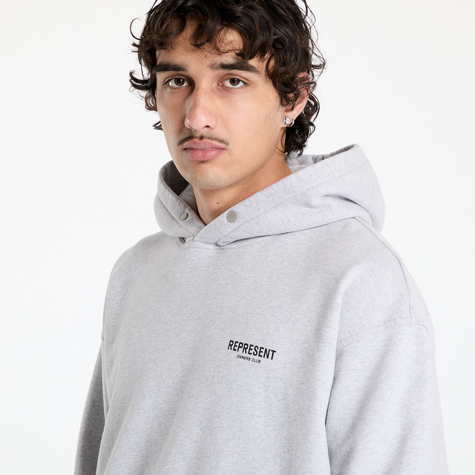 Регланы и толстовки REPRESENT Represent Owners Club Hoodie Ash Grey