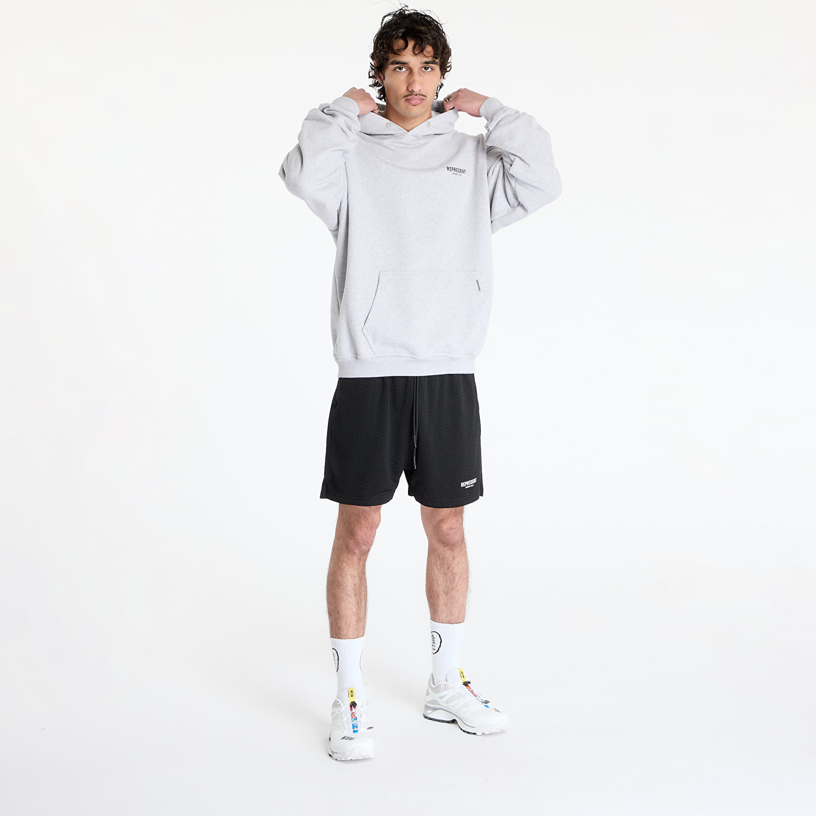Регланы и толстовки REPRESENT Represent Owners Club Hoodie Ash Grey