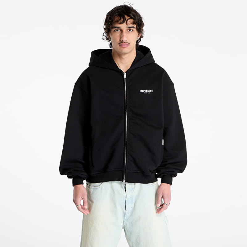 Sweatshirt REPRESENT Represent Owners Club Zip Hoodie Black
