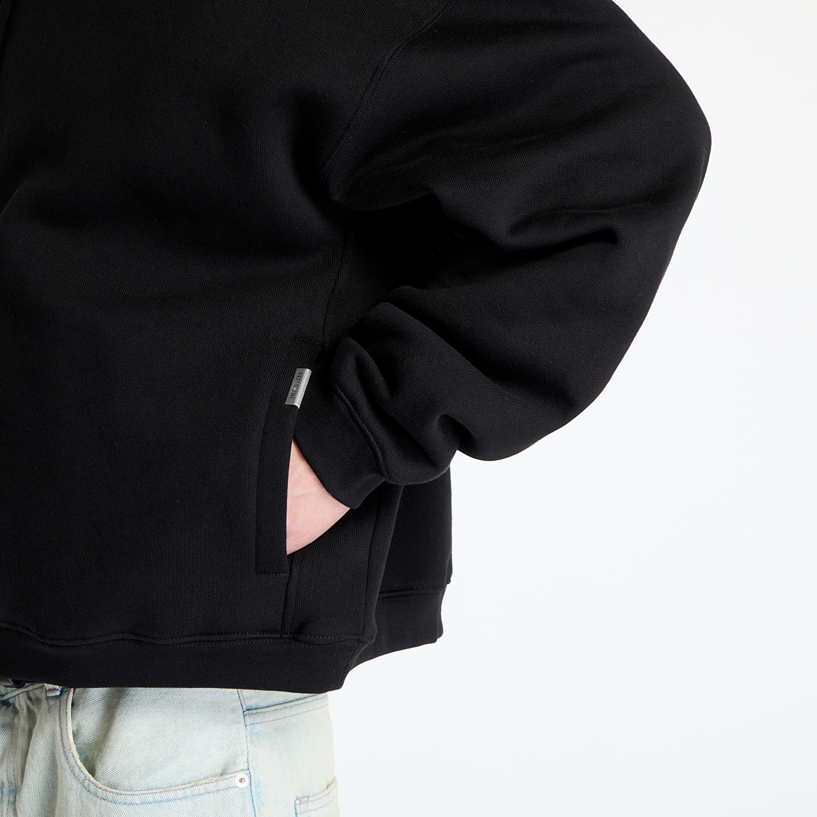Puloverji   REPRESENT Initial Boxy Zip Hoodie Black