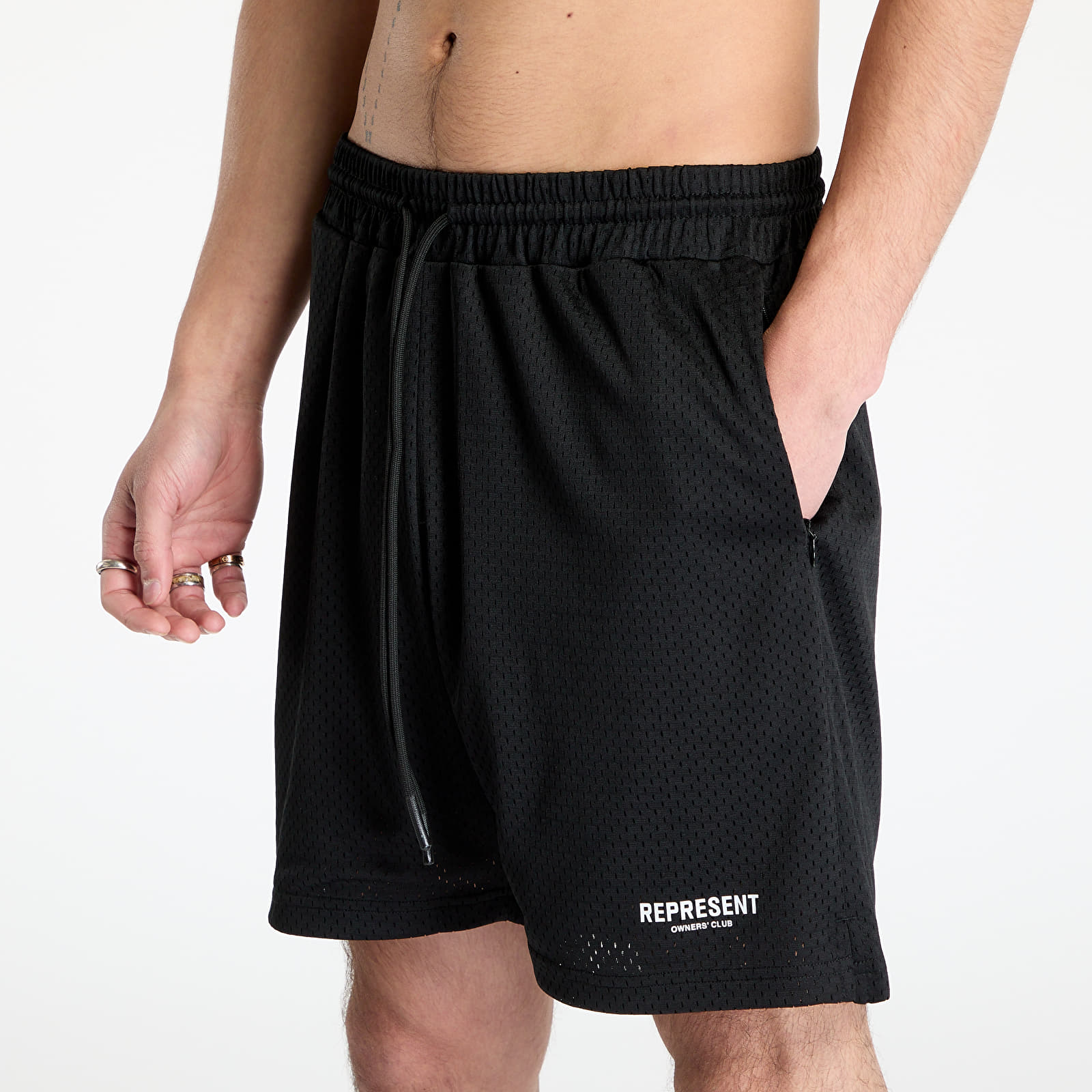 Korte broeken REPRESENT Represent Owners Club Mesh Shorts Black