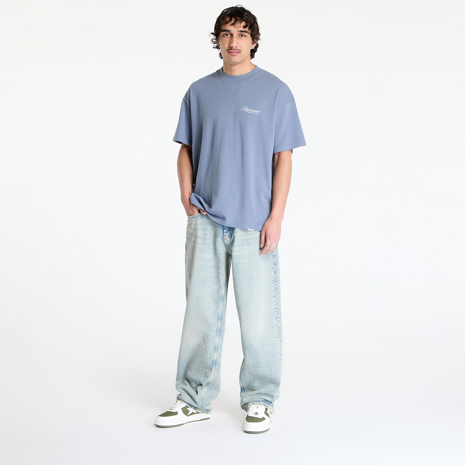 T-shirts REPRESENT Represent Owners Club Script T-Shirt Dusty Blue