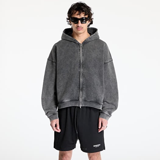 REPRESENT Initial Boxy Zip Hoodie Vintage Grey