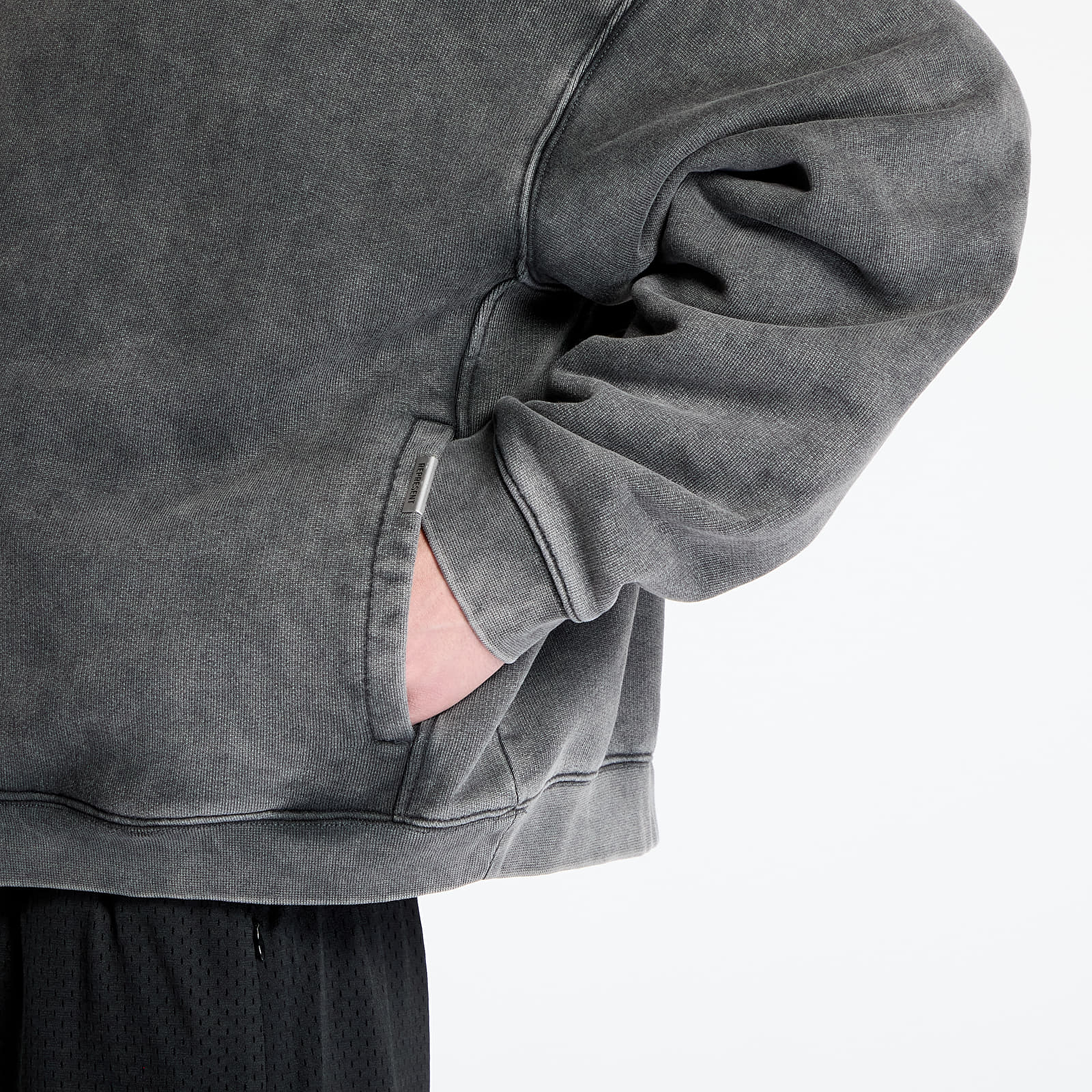 Džemperiai su gobtuvais ir džemperiai REPRESENT Initial Boxy Zip Hoodie Vintage Grey