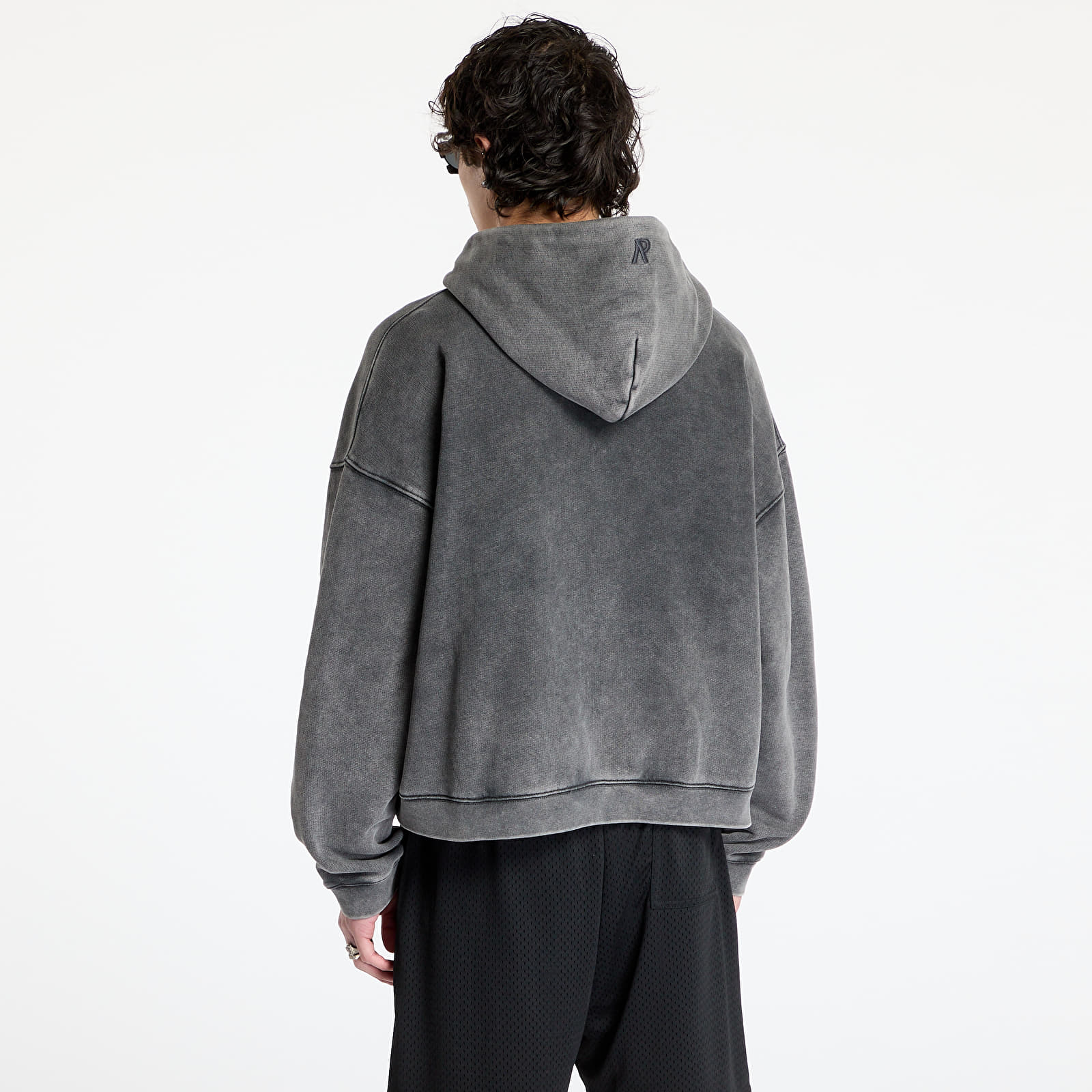 Džemperiai su gobtuvais ir džemperiai REPRESENT Initial Boxy Zip Hoodie Vintage Grey
