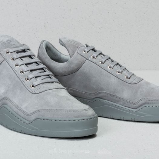 Low top ripple suede perforated cement grey online