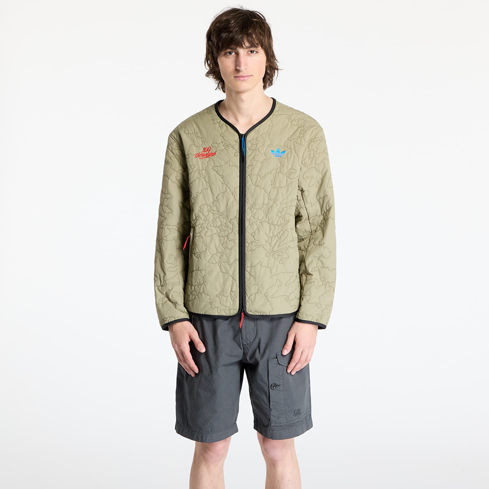 Jacket adidas x 100 Thieves Quilted Liner Green/ Orbit Green XXL
