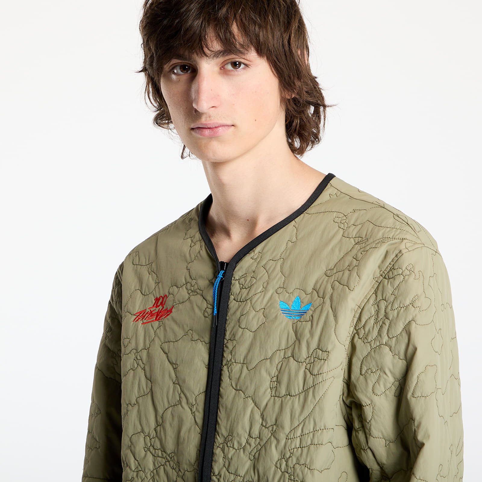 Jackets adidas x 100 Thieves Quilted Liner Green/ Orbit Green