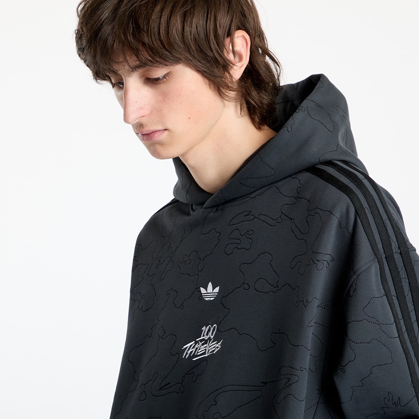 Φούτερ adidas x 100 Thieves Hoodie Dark Grey/ Carbon
