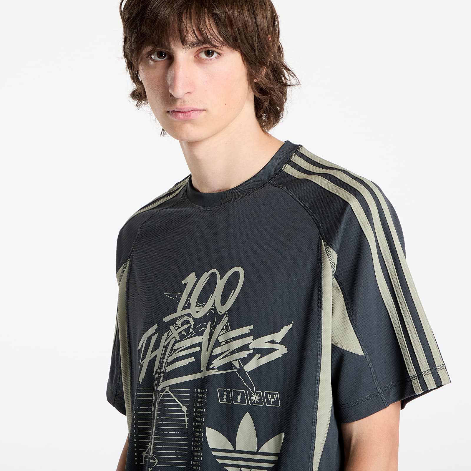 Koszulki adidas x 100 Thieves T-Shirt Dark Grey/ Carbon