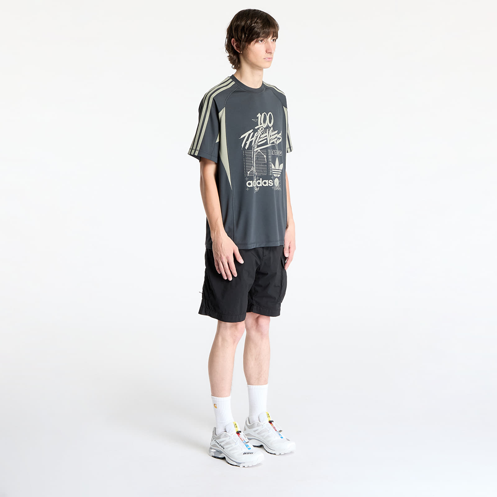 Koszulki adidas x 100 Thieves T-Shirt Dark Grey/ Carbon