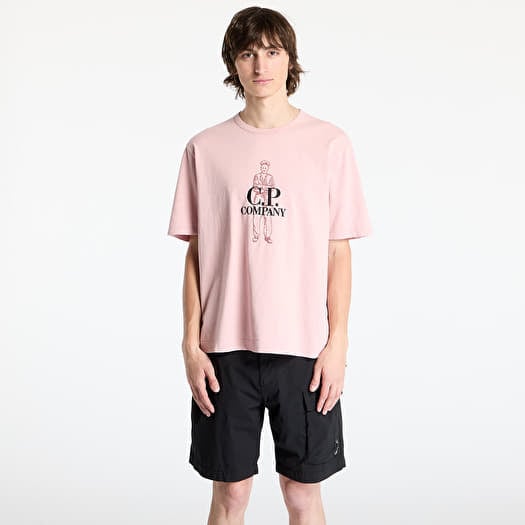 T-shirt C.P. Company 1020 Jersey Logo T-Shirt Misty Rose Pink