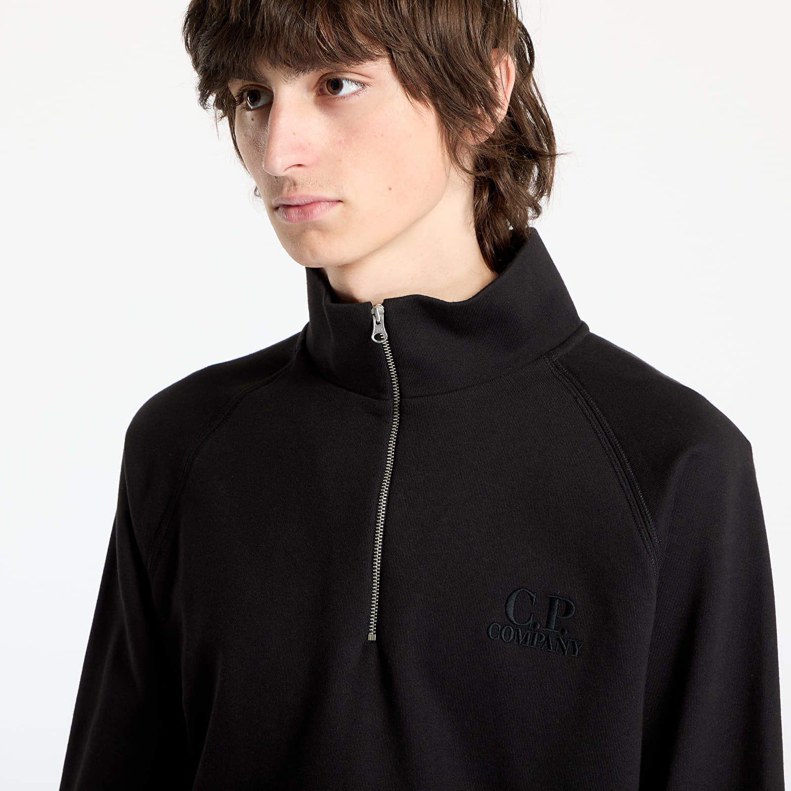 Hoodies and sweatshirts  C.P. Company Diagonal Raised Fleece Sweatshirt Black