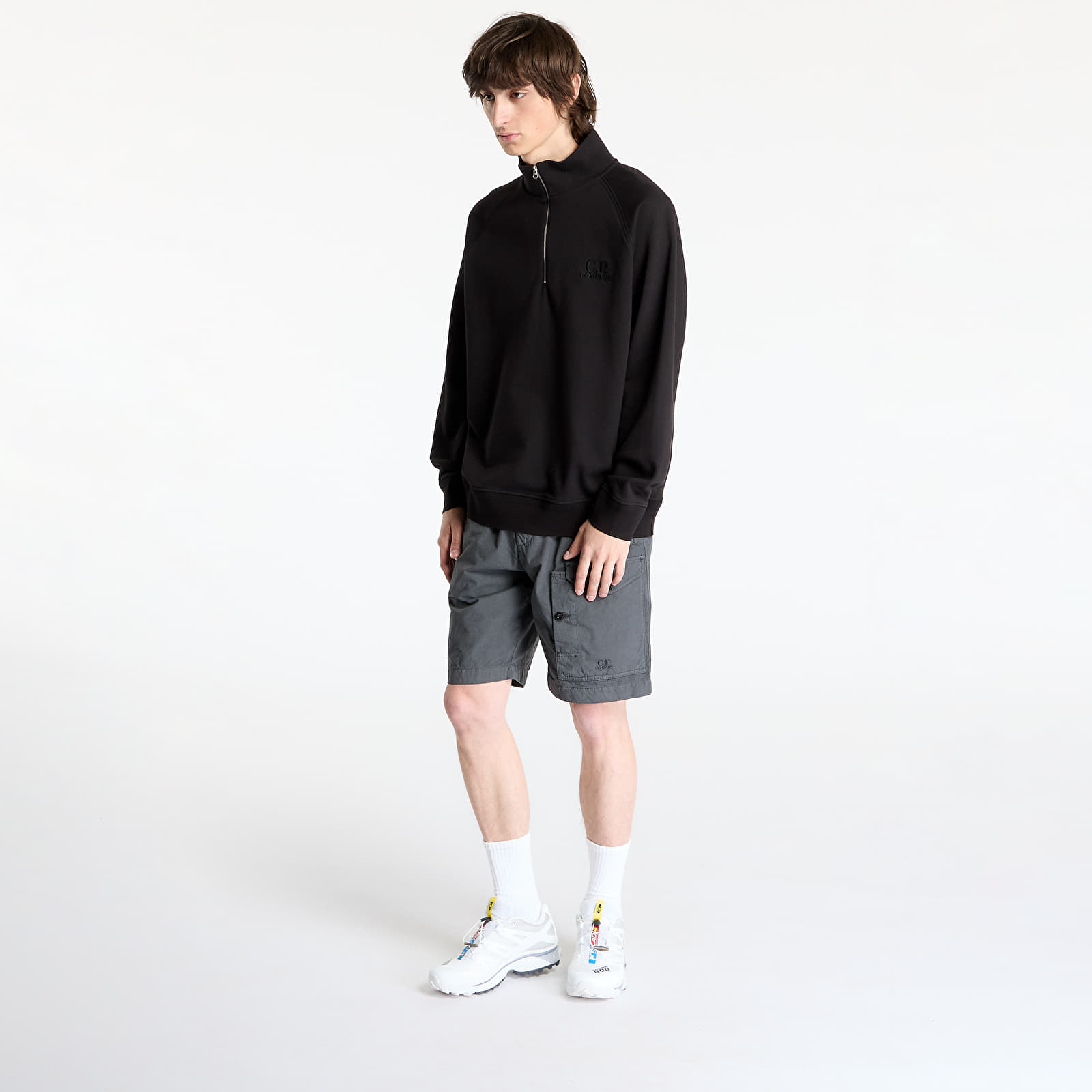 Hoodies and sweatshirts  C.P. Company Diagonal Raised Fleece Sweatshirt Black