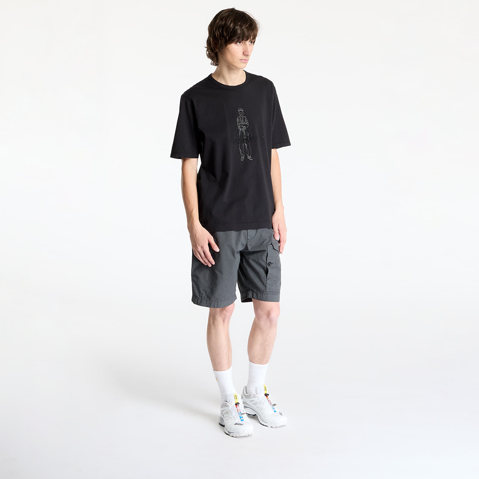 T-krekli C.P. Company 1020 Jersey Logo T-Shirt Black