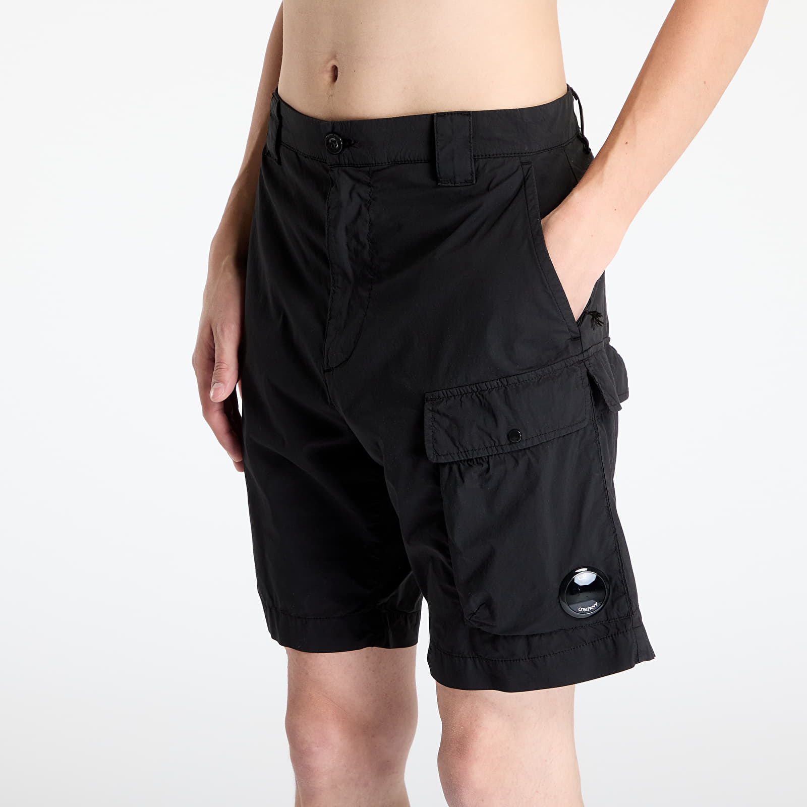Kurzhosen C.P. Company 50 Fili Stretch Cargo Shorts Black