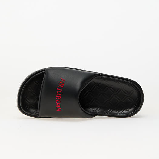 jordan slides red and black
